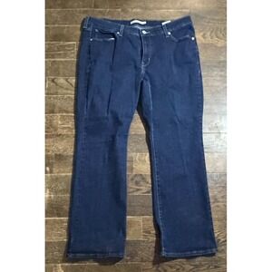 Levis 415 Classic Boot Jeans Women's 18W S Blue Dark Wash Stretch Denim